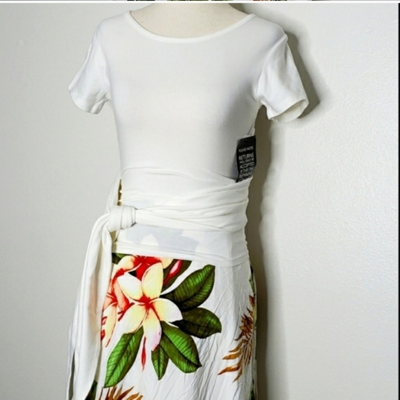 Wrap Tie Criss Cross Top Crop White Unique Bohemian Boutique Womens Extra Long - Picture 7 of 12